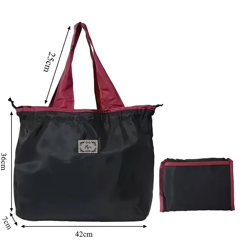 sac à bandoulière pliable, sac de shopping élégant et imperméable de grande capacité, pochette de rangement portable pour un usage quotidien