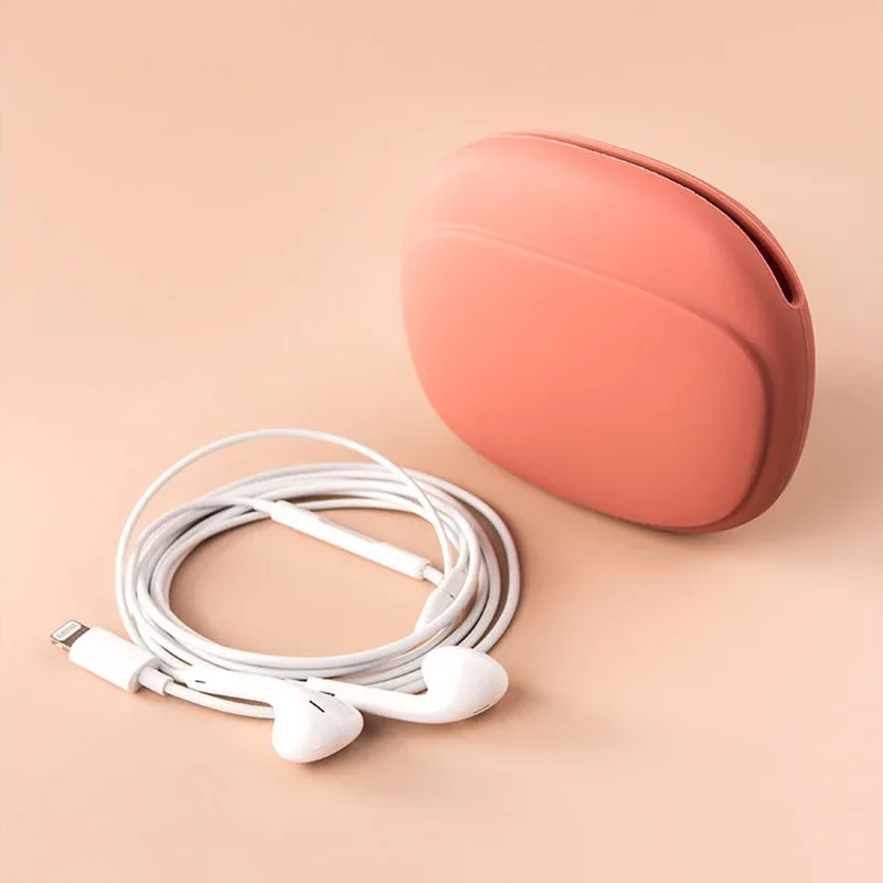 sac de rangement en silicone, sac de rangement pour câbles de données, boîte de rangement multifonctionnelle et pratique pour chargeur d'écouteurs