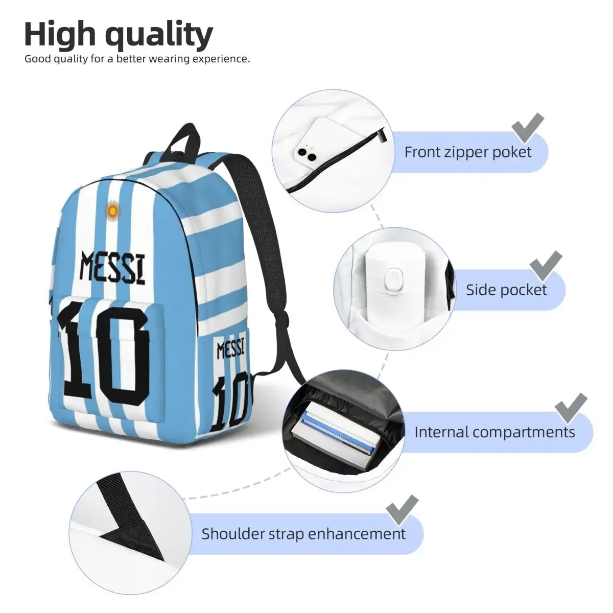 sac à dos m-messi-10 pour étudiants, sac d'école pour hommes et femmes, sacs en toile pour ordinateur portable
