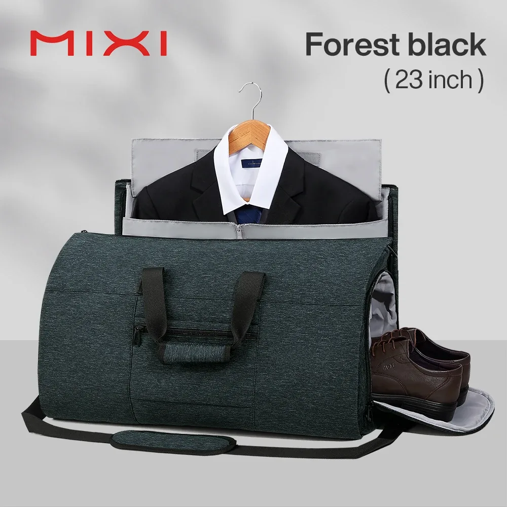 mixi sac à vêtements à main pour voyage 56l sac de sport convertible pour hommes femmes 2 en 1 bagage suspendu valise robe costume voyage
