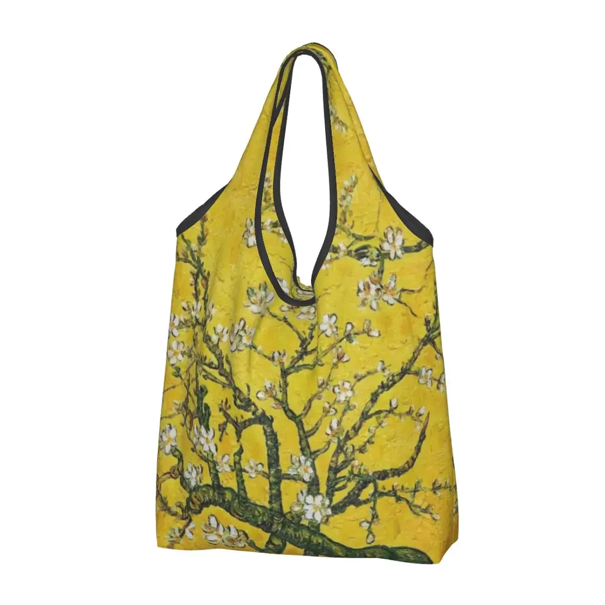 sac fourre-tout portable personnalisé drôle 73 terrasse la nuit, peinture de vincent van gogh, sac d'épicerie initié