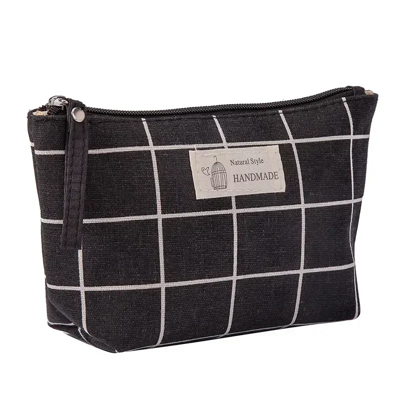 sac à cosmétiques en toile imprimée à la mode, pour le rangement du maquillage, petits sacs de maquillage de voyage, organisateur, sac de rouge à lèvres pour femmes