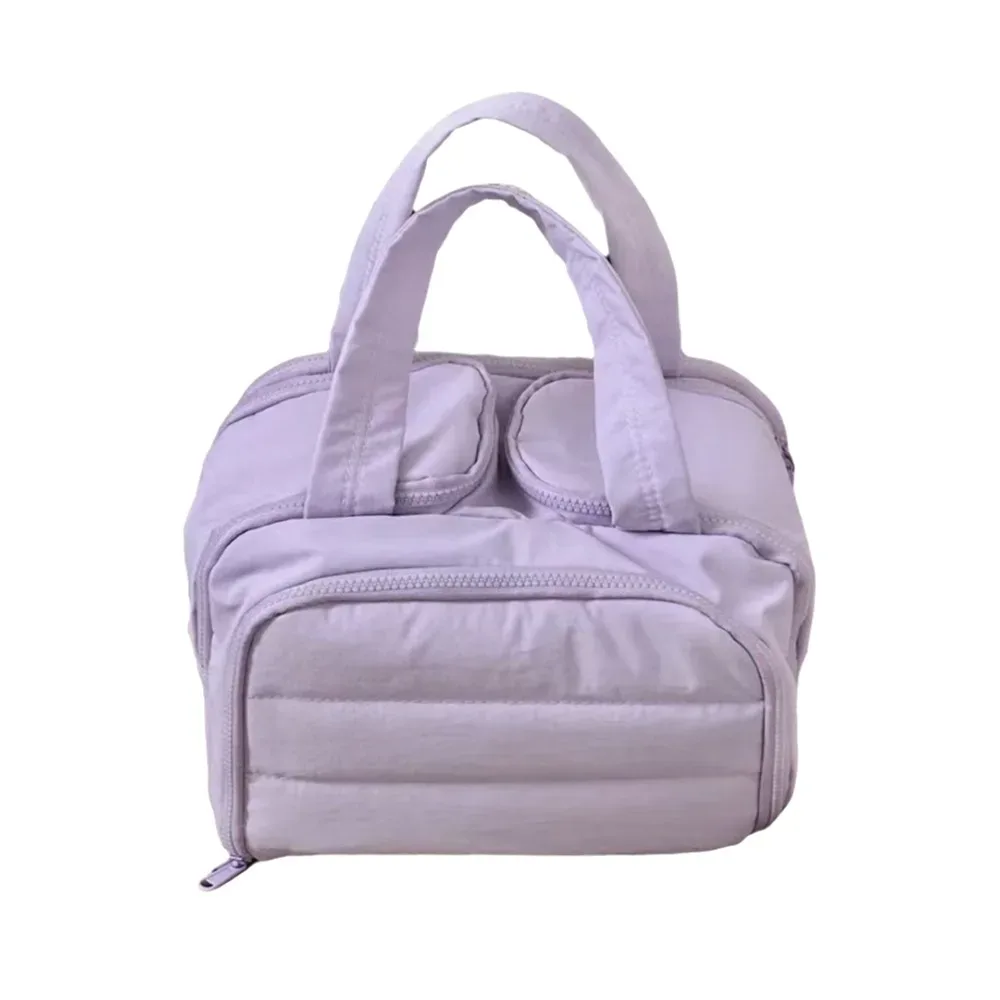 sac à main cosmétique design multi-poches, double face ouvert, poignée confortable, trousse de toilette de voyage, accès facile, séparé, sec et humide