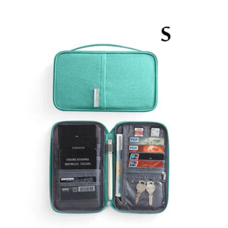 sac organisateur de documents familial imperméable, housse porte-passeport multifonction pour hommes et femmes, pochette d'accessoires de voyage essentiels