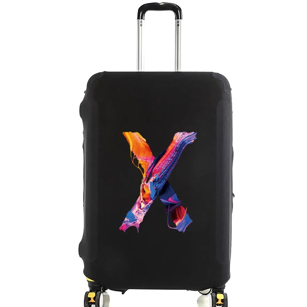 juste de protection pour bagages, peinture à la mode, série 26 lettres, motif de valise, sacs à poussière élastiques, étui, accessoires de voyage, 18-28 po