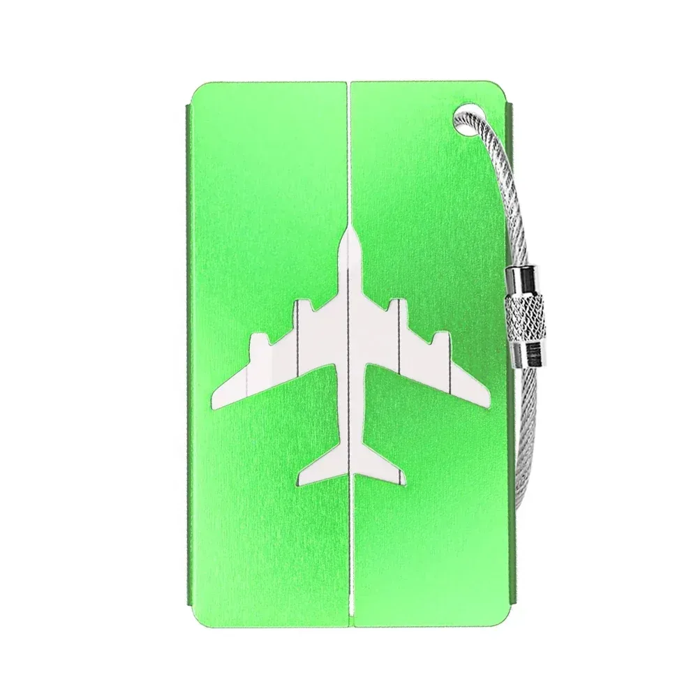 étiquette d'identification de voyage en aluminium de qualité supérieure, 1/10 pièces, durable, identification des bagages, porte-carte de visite, élégant, portable, sac d'étiquette de bagage