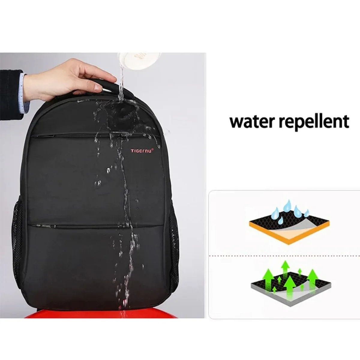 tigernu hommes sac à dos femmes 15-17 pouces sac à dos étanche sac à dos pour ordinateur portable sac décontracté mâle mochila voyage école sacs à dos pour hommes
