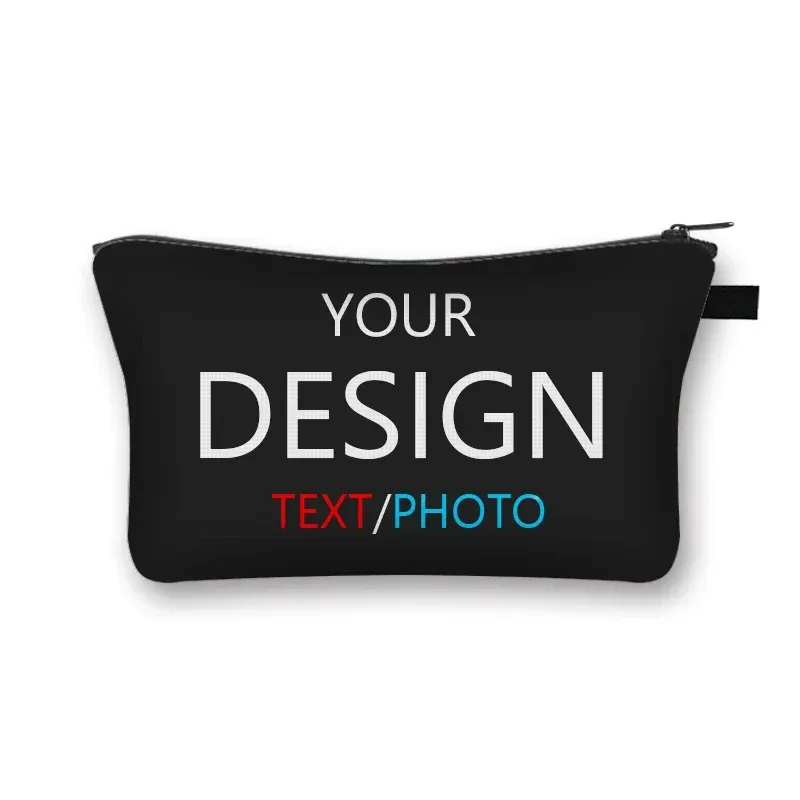 étui à cosmétiques personnalisé avec logo photo pour femme, poudres de maquillage avec texte personnalisé, nom et image, sacs de beauté pour serviette, sac de rangement pour rouge à lèvres, cadeau
