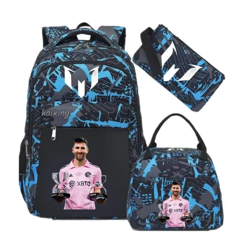 nouveau sac à dos messi pour adolescents, filles et garçons, sac à dos pour ordinateur portable, sacs d'école multi-poches pour femmes et hommes, sacs de voyage camouflage