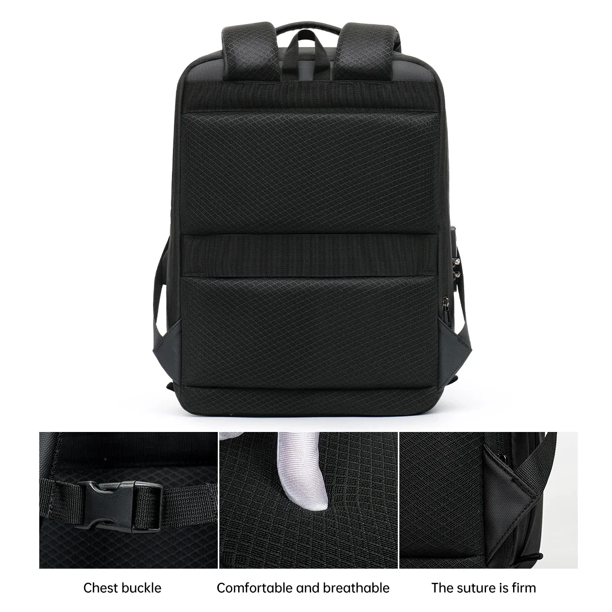 sac à dos d'ordinateur extensible pour hommes, grande capacité, voyage d'affaires, sac à bagages, jeu de sports électroniques, coque rigide