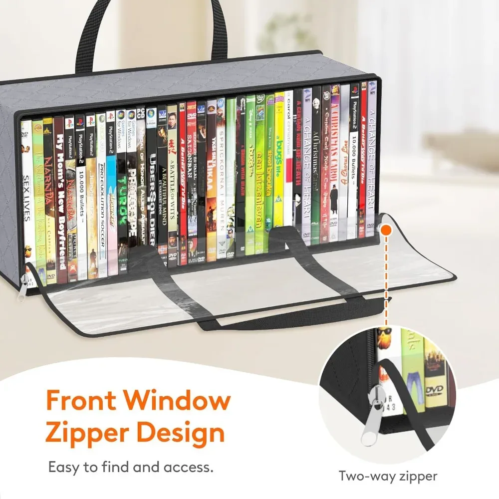 sac de rangement multifonctionnel en pvc, grande capacité, anti-poussière, anti-humidité, organisateur portable pour cd, livres, chapeaux, vêtements, rangement de voyage