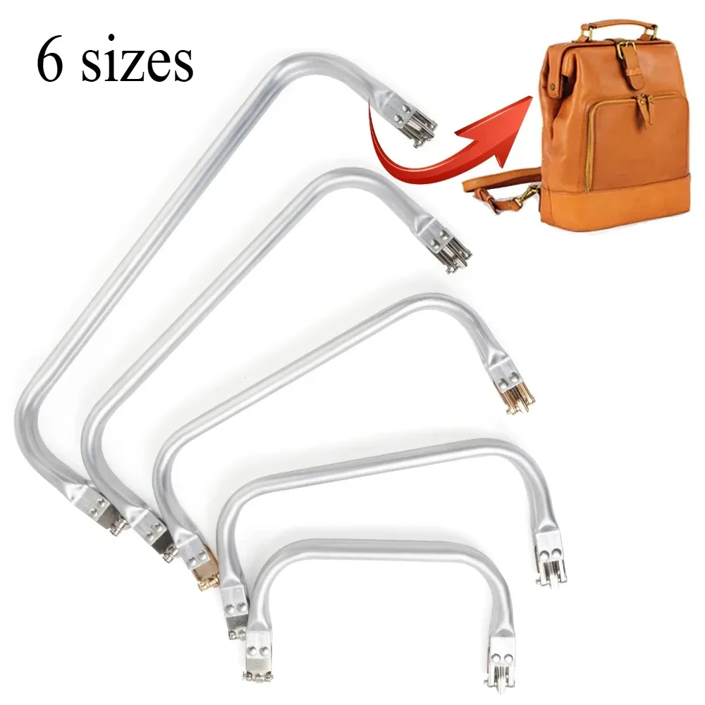 Cadre de sac en métal argenté pour sac à main, sac à dos, cadre de sac à main, cadre en Tube en métal et aluminium, poignée de sac, accessoires pour pièces de sacs