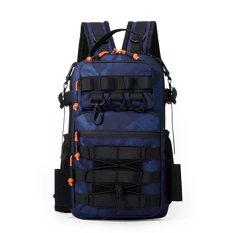 sac à dos de pêche pour hommes, sac de rangement pour matériel de pêche, sac à bandoulière pour leurres avec porte-canne, sac de camping, chasse et randonnée