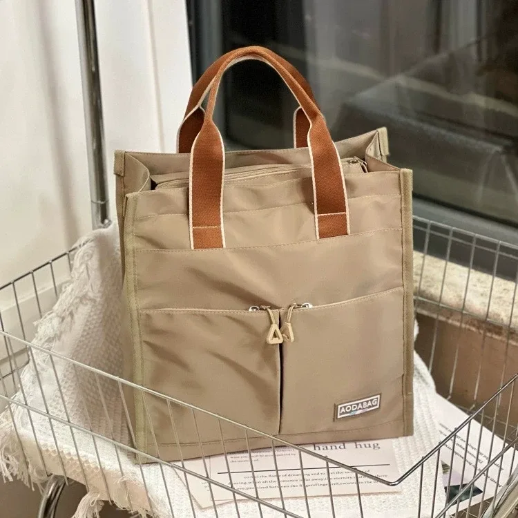 sac de rangement multifonctionnel à poignée avec plusieurs poches, sac à dos grande capacité pour étudiants, sac à lunch, sac pour fournitures de maman