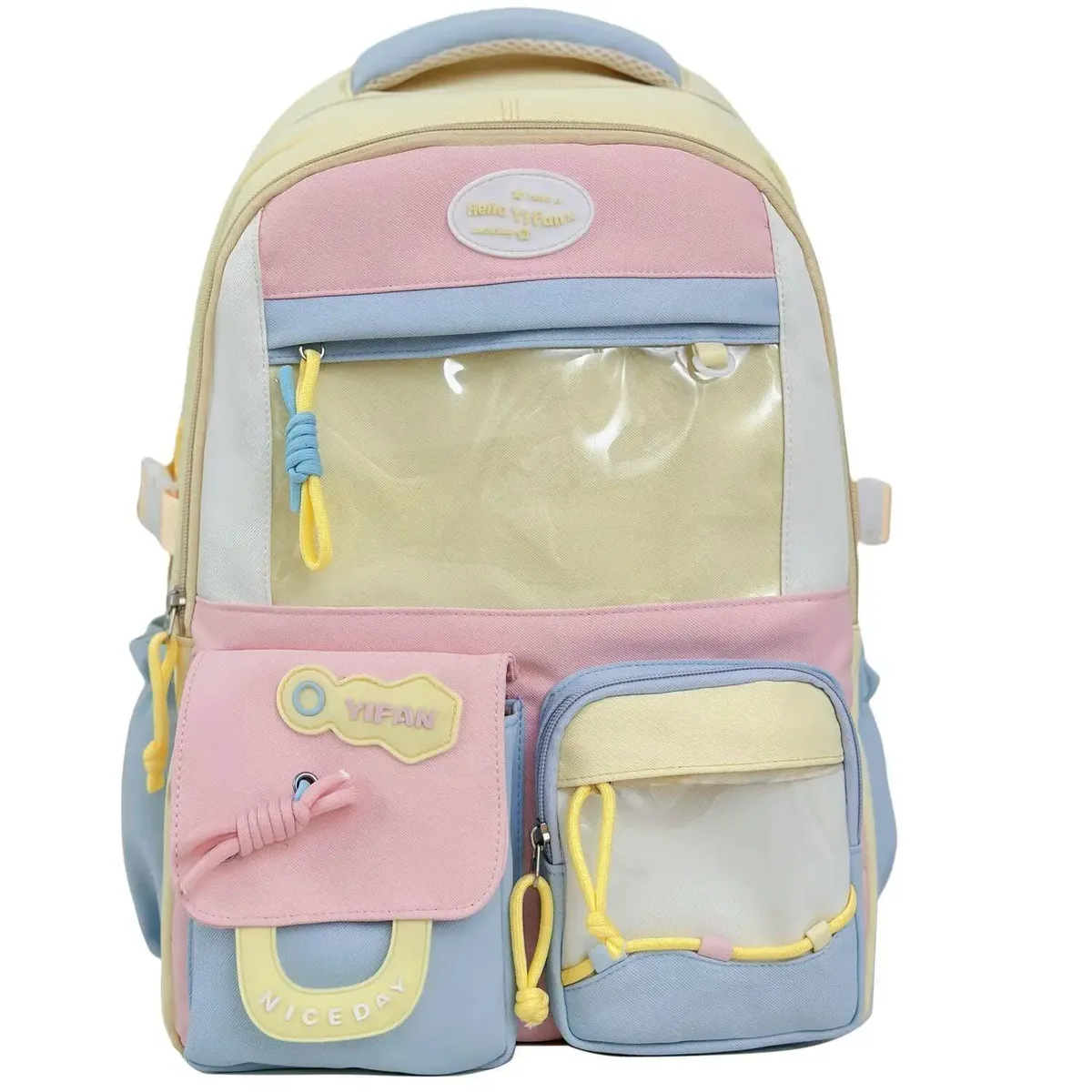 sac à dos mignon pour fille de style dopamine ins, nouveau modèle pour les lycéennes, sac à dos de grande capacité avec blocs de couleurs