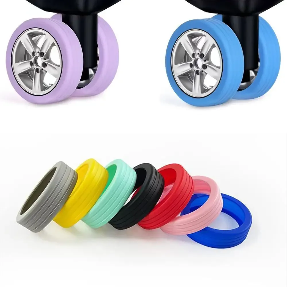 protecteur de roues de bagage en silicone, pièces de valise, essieux, voyage, usure des roues, roulette, chaussures, accessoires, ensemble de 4/8 pièces