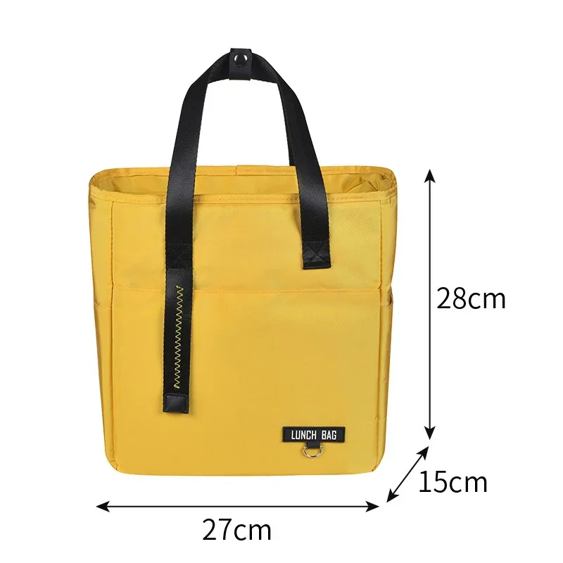 boîte à déjeuner bento isolée, sac thermique de grande capacité, sacs de rangement des aliments à fermeture éclair, conteneur pour femmes, sacs à main de pique-nique de voyage plus frais