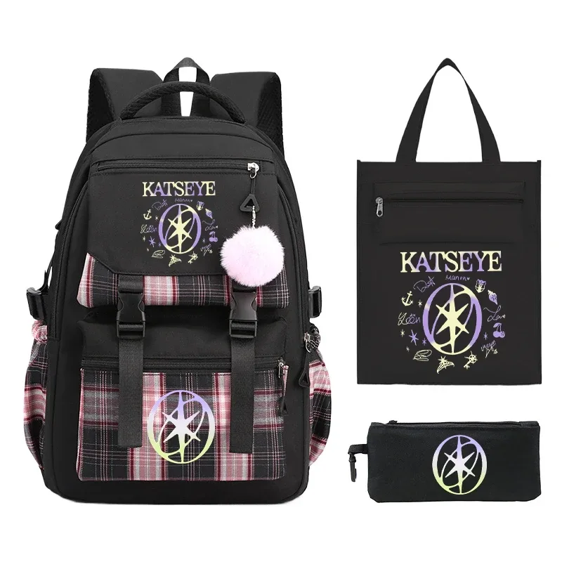 ensemble de sacs à dos kpop group katseye pour adolescentes, cadeaux de rentrée scolaire, sac de voyage coréen ulzzang katseye pour femmes