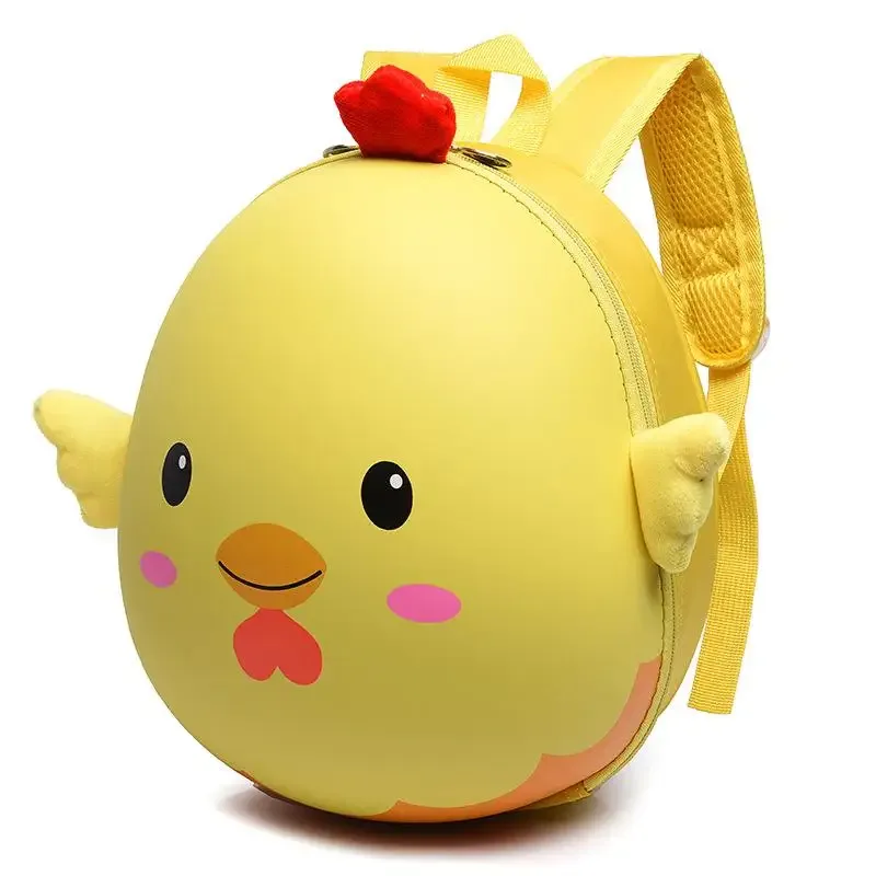 sac à dos pour enfants en forme de poulet de dessin animé, imperméable, réglable, mignon et durable, pour la maternelle, l'école, l'usage quotidien