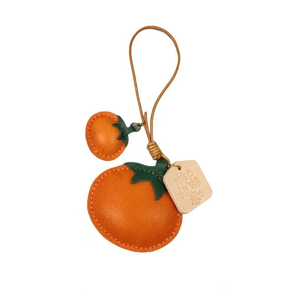 porte-clés personnalisé en cuir souple, design drôle et mignon, pendentif pour sac à dos, porte-clés créatif en forme de fruit de dessin animé, cadeau