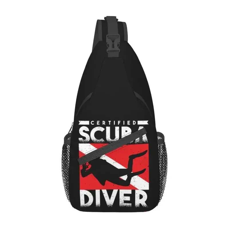 sensation de plongée sous-marine bubble sling crossbody backpack pour homme, sac de poitrine personnalisé initié par le plongeur, voyage, randonnée, sac à dos