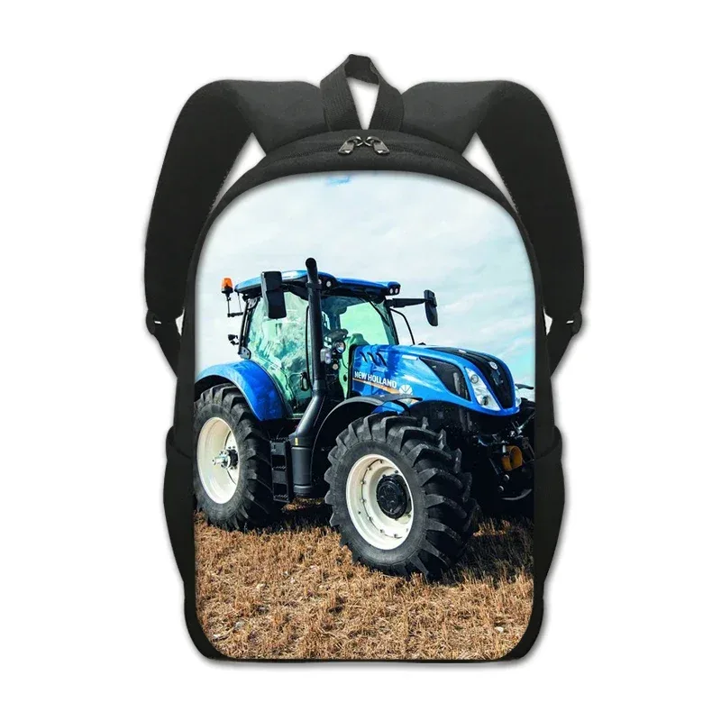 sac à dos imprimé tracteur fskins pour adolescents, sacs d'école pour enfants, sac à dos décontracté pour hommes, sac à dos pour ordinateur portable, sac de livre portable, 16 pouces