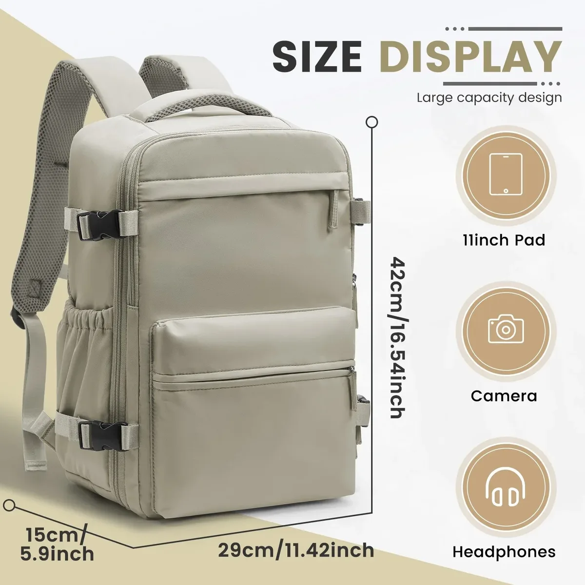 sac de cabine ryanair 40x20x25, sac à dos de compression sous vide pour homme, bagage à main, sac à dos pour ordinateur portable, sac de rangement sous vide pour vêtements 42x29x15