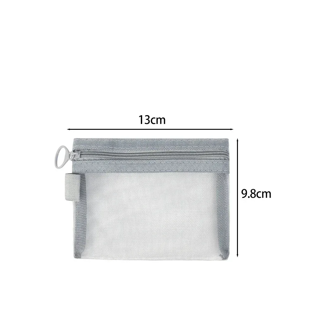 1/3 pièces transparent maille fermeture éclair sac cosmétique femmes nécessaire organisateur mode petits grands gris sacs de toilette maquillage pochette étui