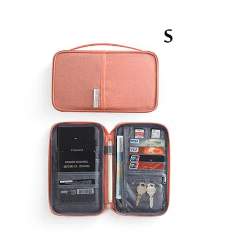 sac organisateur de documents familial imperméable, housse porte-passeport multifonction pour hommes et femmes, pochette d'accessoires de voyage essentiels