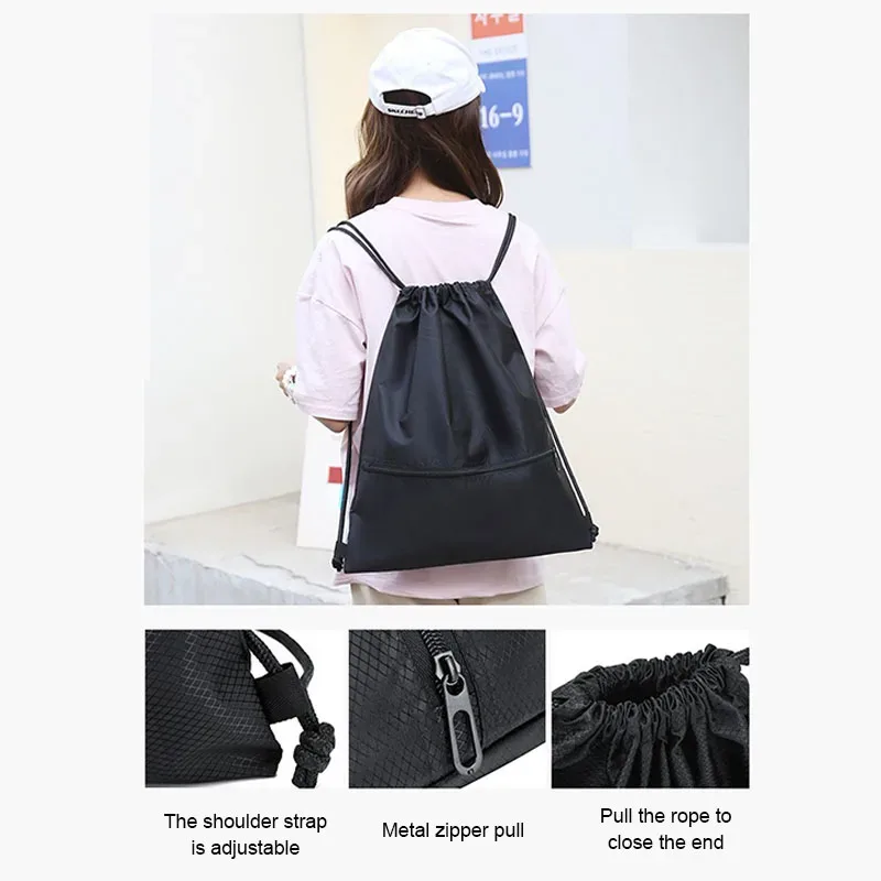 nouvelle pochette sac à cordon sac à dos sac à cordon pour enfants avec cordon de serrage pas de douleur sac de vêtements de sport scolaire lsd03
