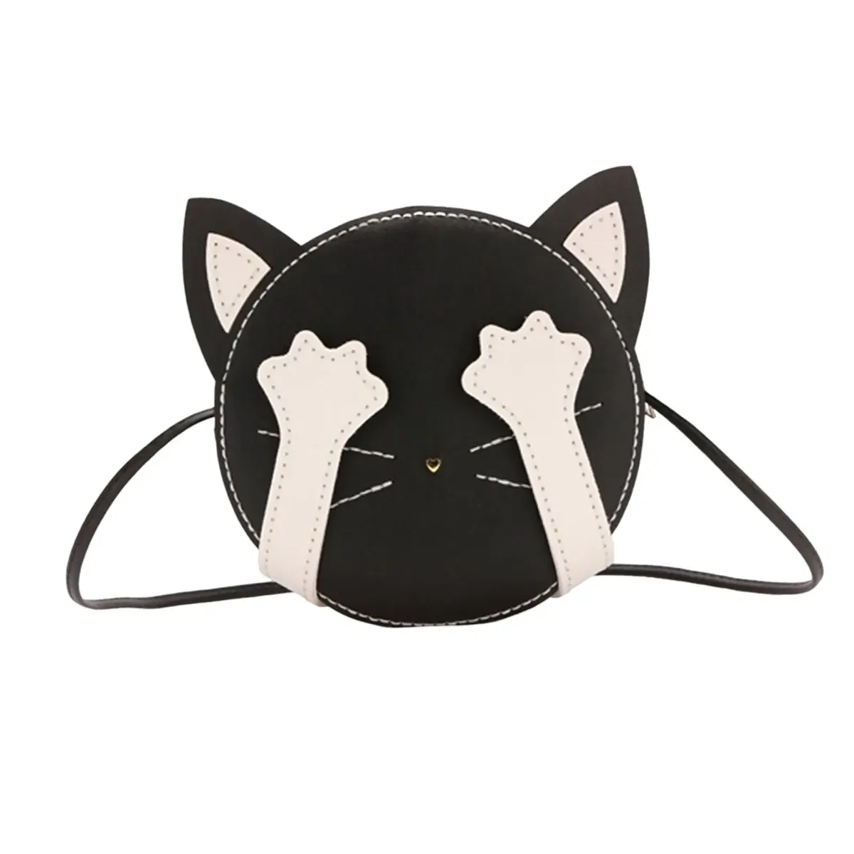 kit de fabrication de sacs à bandoulière diy, sac tissé à la main, artisanat de couture en cuir prédécoupé, en forme de chat, outils complets pour débutants