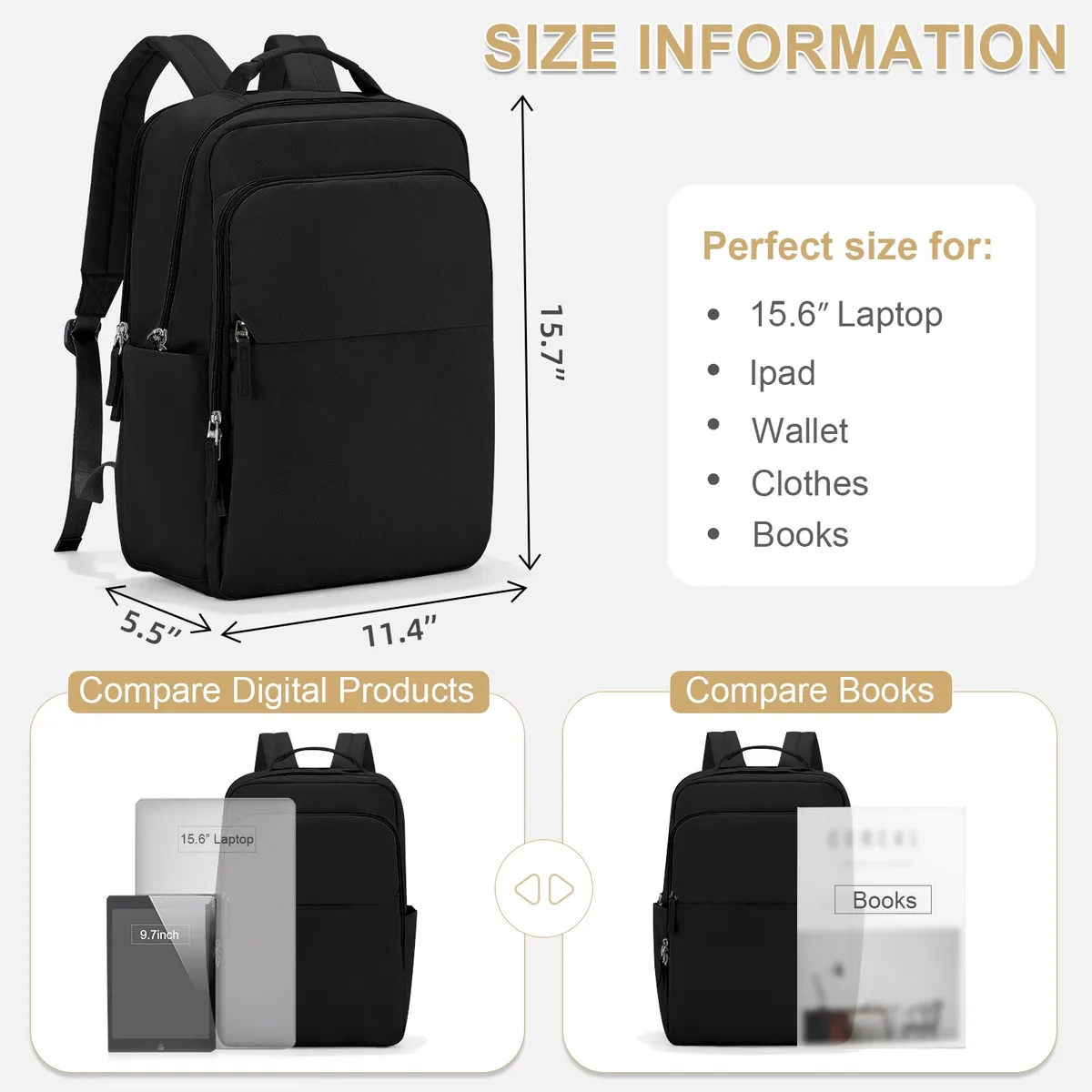 sacs à dos pour femmes polyvalent collège sac à dos décontracté étudiant cartable étanche grande capacité voyage sac à dos pochette d'ordinateur