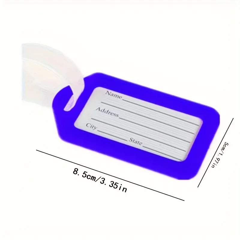 étiquettes d'identification pour bagages, 4 pièces, étiquettes d'identification de voyage, étiquettes d'identification multicolores pour valise, étiquette nominative pour sac