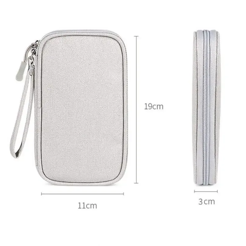 sac de rangement portable pour produits numériques, organiseur de câbles usb, organiseur de chargeurs et d'écouteurs (1 pièce)