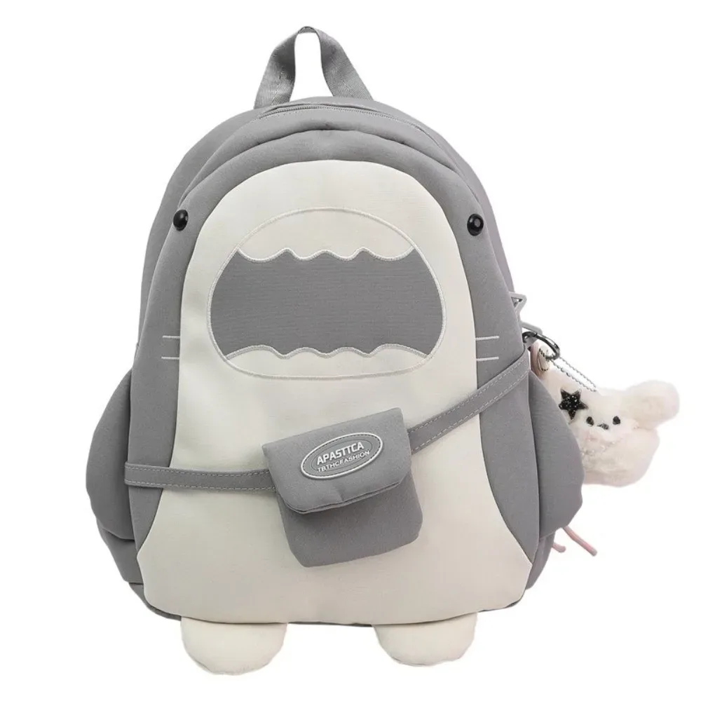 sac à dos de grande capacité pour femmes, sac à dos polyvalent et unique en forme de requin, léger et créatif, pour étudiants, usage quotidien