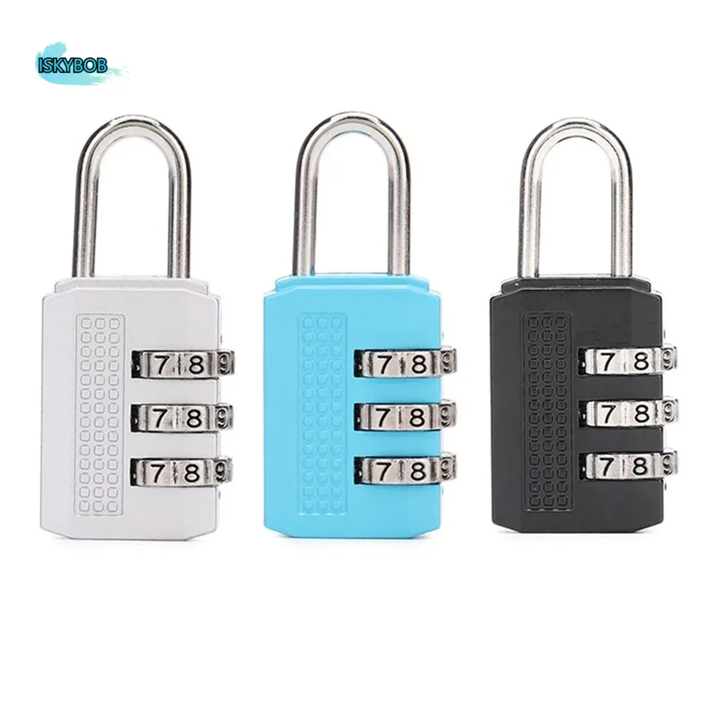 Mini cadenas à combinaison pratique et durable à 3 chiffres, antivol, en alliage de couleur unie pour tiroir