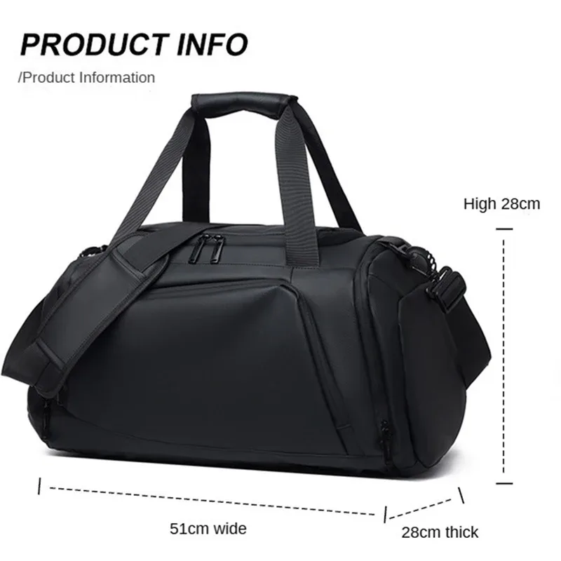 sac de voyage personnalisé avec logo, sac de rangement de grande capacité, sac à bandoulière portatif pour hommes, sac de sport, de sport, de bricolage