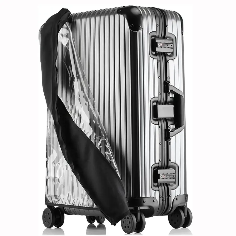 juste de valise transparente en pvc, étanche, aucun démontage requis, protecteur de bagage transparent, housse anti-poussière élastique pour bagages, nouveau