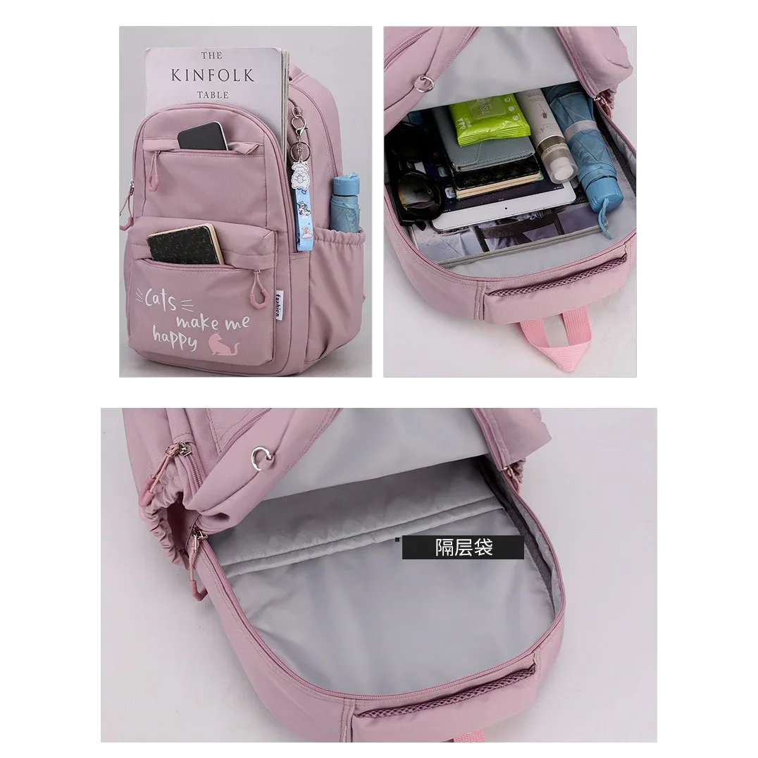 sac à dos scolaire rose pour filles, adolescentes, femmes, enfants, filles, sac à dos pour l'école primaire et secondaire, sac à dos pour adolescents, enfants