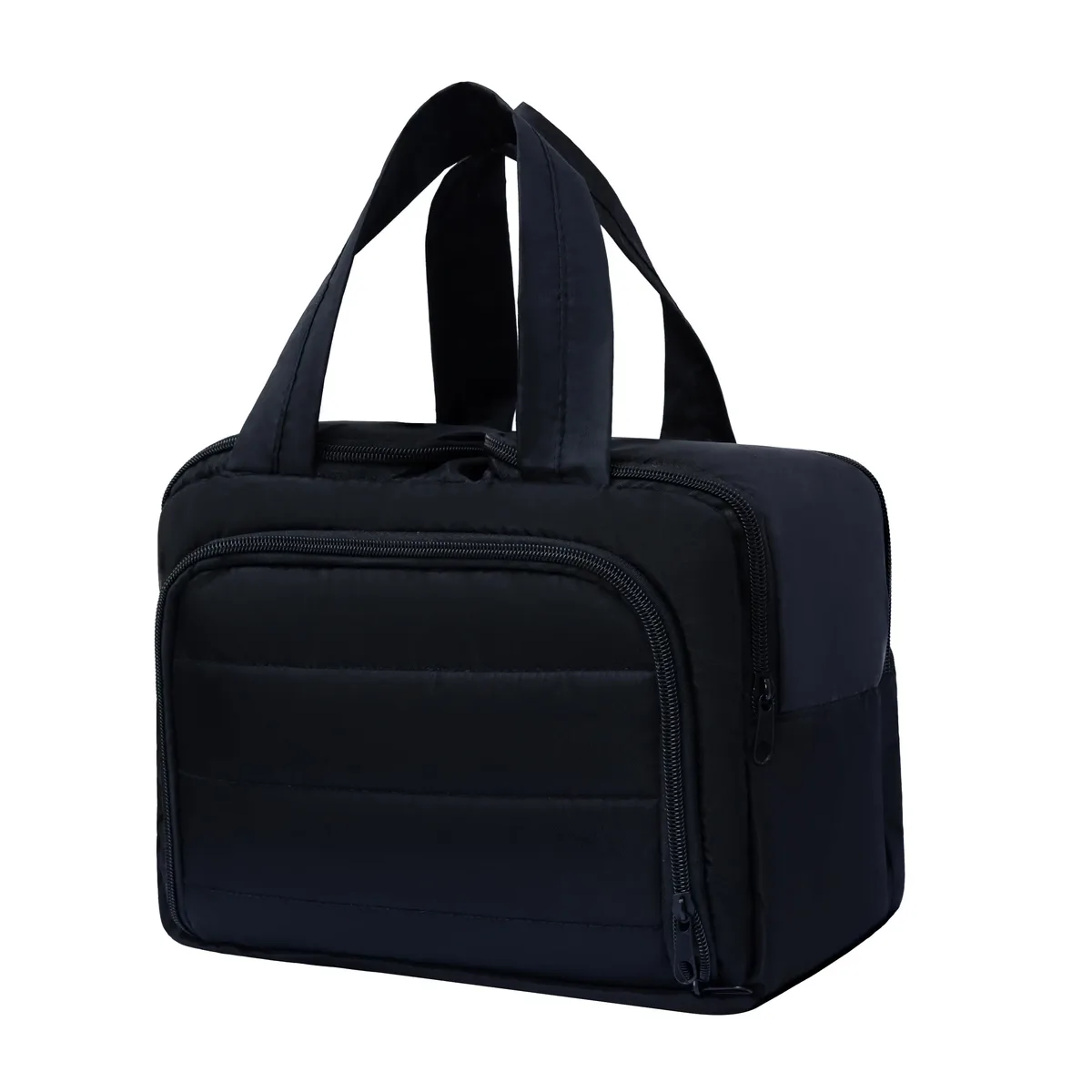 sac de maquillage de voyage grande capacité, organisateur de cosmétiques avec poignée, sac de rangement multi-compartiments pour articles de toilette pour femmes