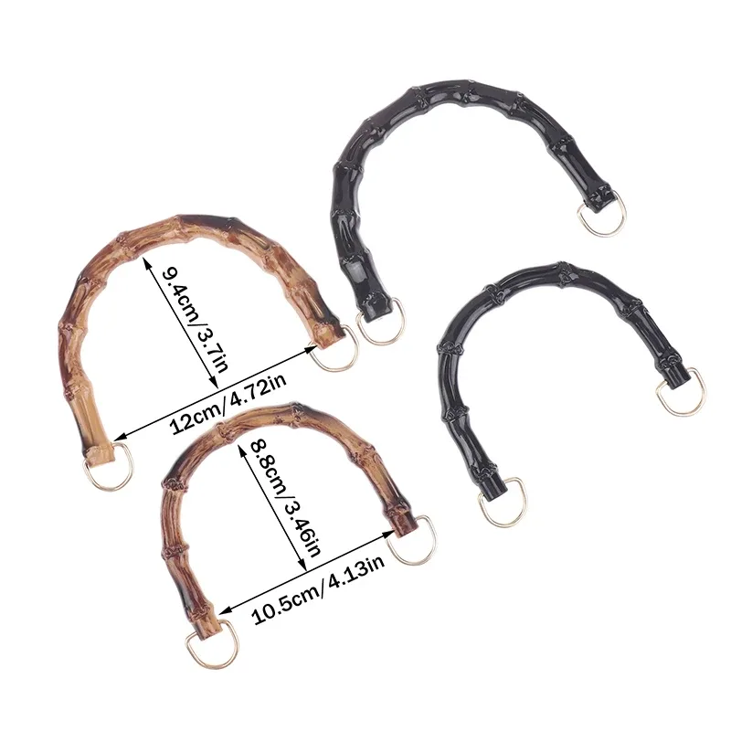 2 pièces 10,5/12 cm poignées de sac en plastique, poignées de sac tissé, sangle de remplacement pour sac à main, sac fourre-tout, sac à main femme