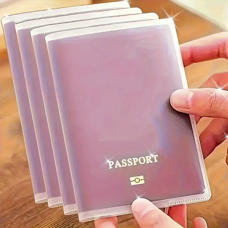 [porte-passeport] porte-passeport durable avec plusieurs emplacements pour cartes, protection de documents résistante aux rayures - transparent
