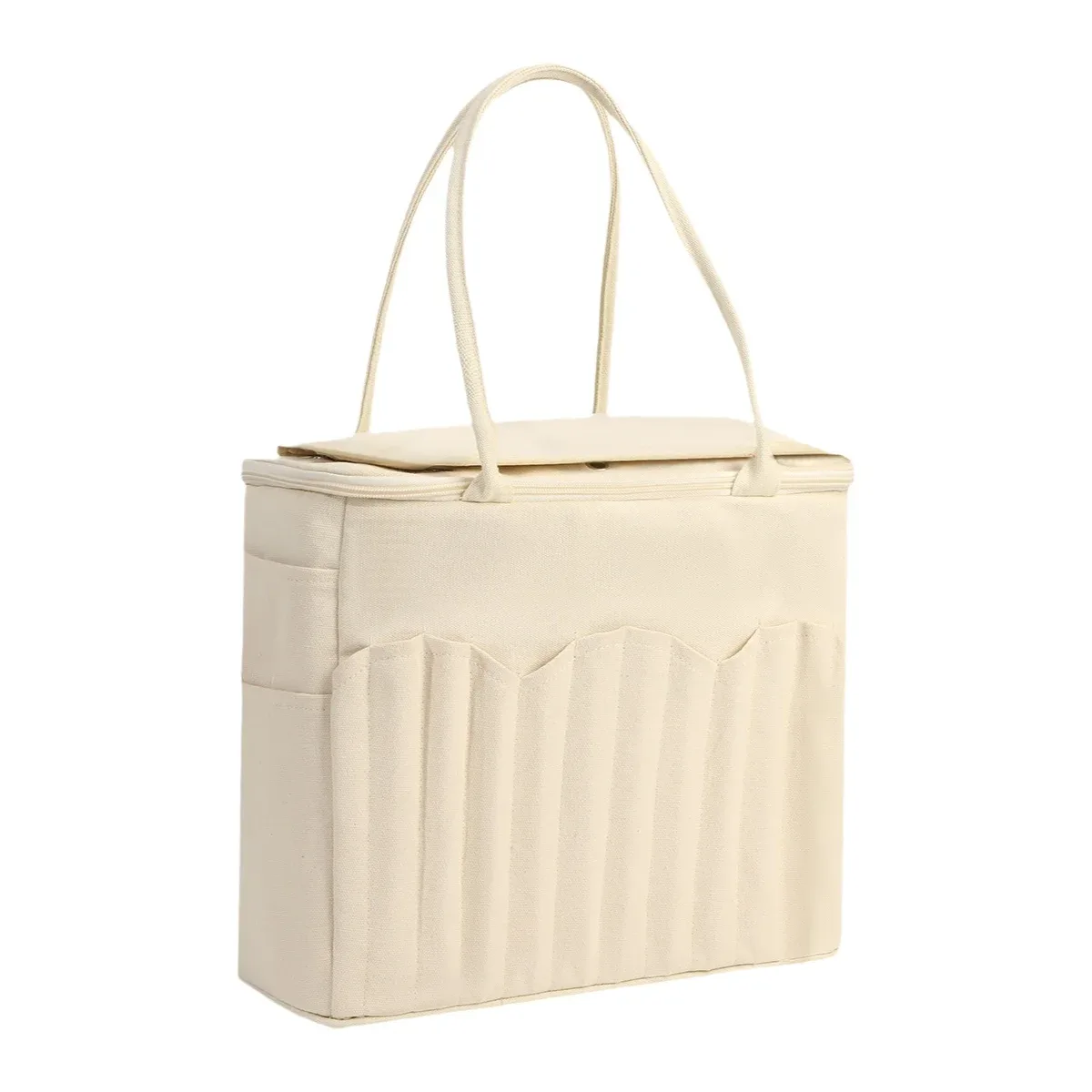 sac de rangement portable en toile pour outils de crochet, grande capacité, pour accessoires de crochet, organisateur moderne et polyvalent, indispensable pour les voyages