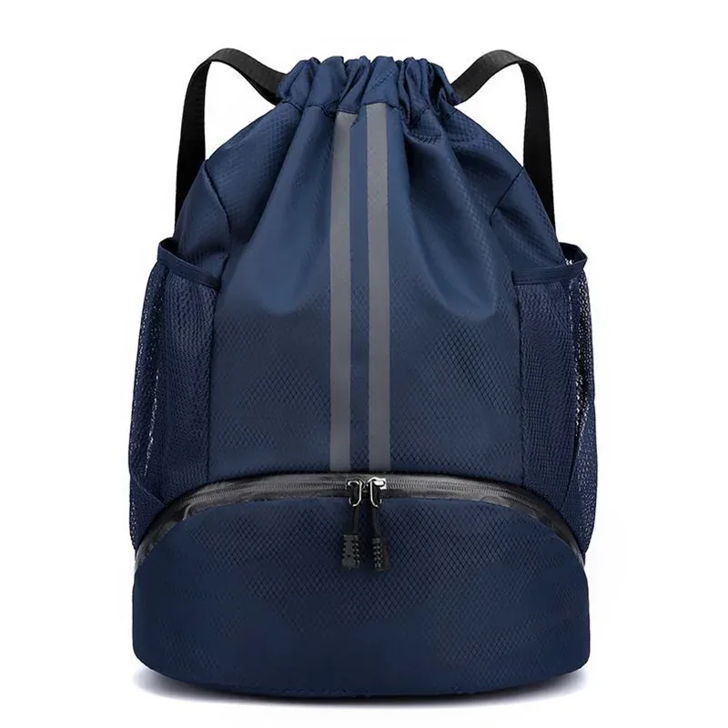 sac à dos de sport avec cordon de serrage, sac à dos de basket-ball pour femmes et hommes, sac de sport avec compartiment à chaussures et poche résistante aux humides