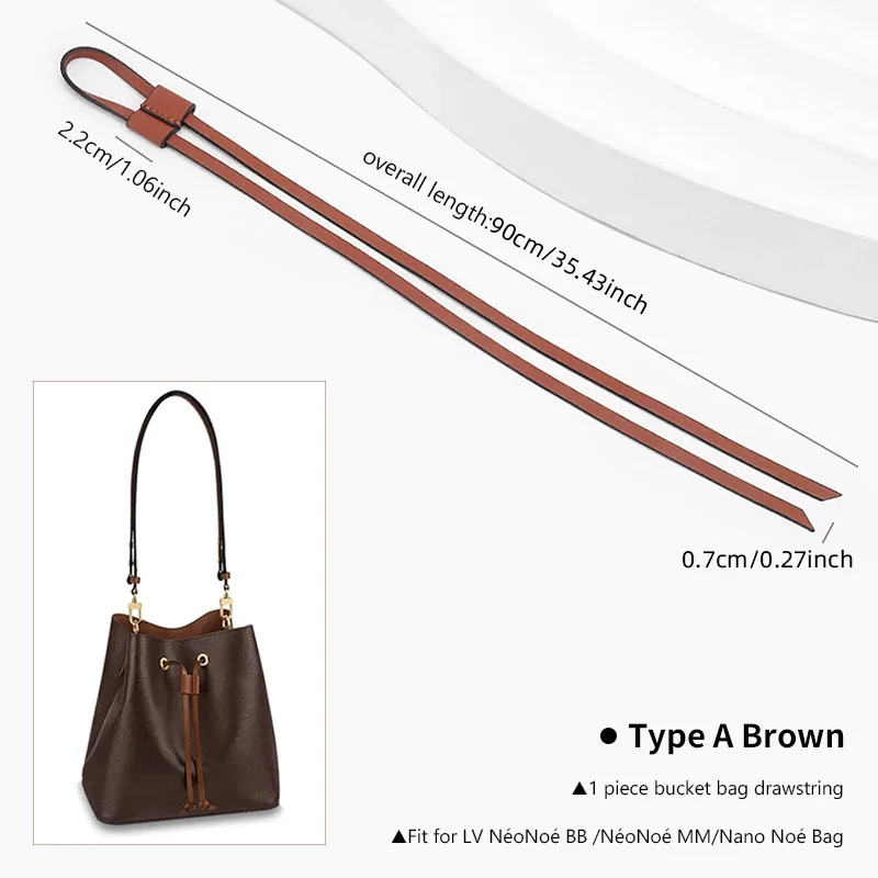 wuta – sac à bandoulière 100% authentique pour for lv noe bb nano, petits sacs seau, accessoires de remplacement, cordons de tension