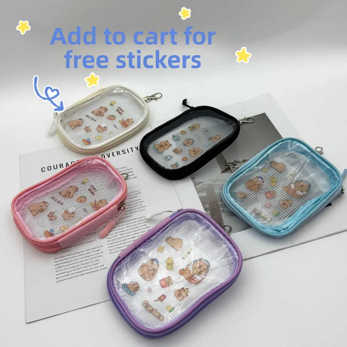 Crochets de suspension en PVC transparents pour porte-clés, sacs de rangement cubiques, organisateur de voyage, de chambre et de bureau au design moderne Mi...
