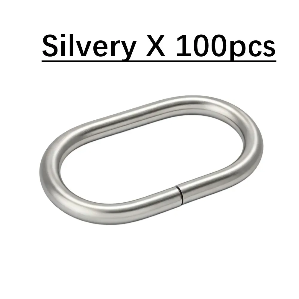 anneaux ovales en métal pour boucles de ceinture, 10 à 100 pièces, anneaux en o non soudés pour sac à dos, bracelet de montre, collier de chien, accessoires en sangle de cuir