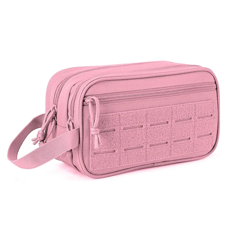 lhi trousse de toilette tactique pour hommes sac d'hygiène compartiment étanche outil de voyage molle petit kit dopp