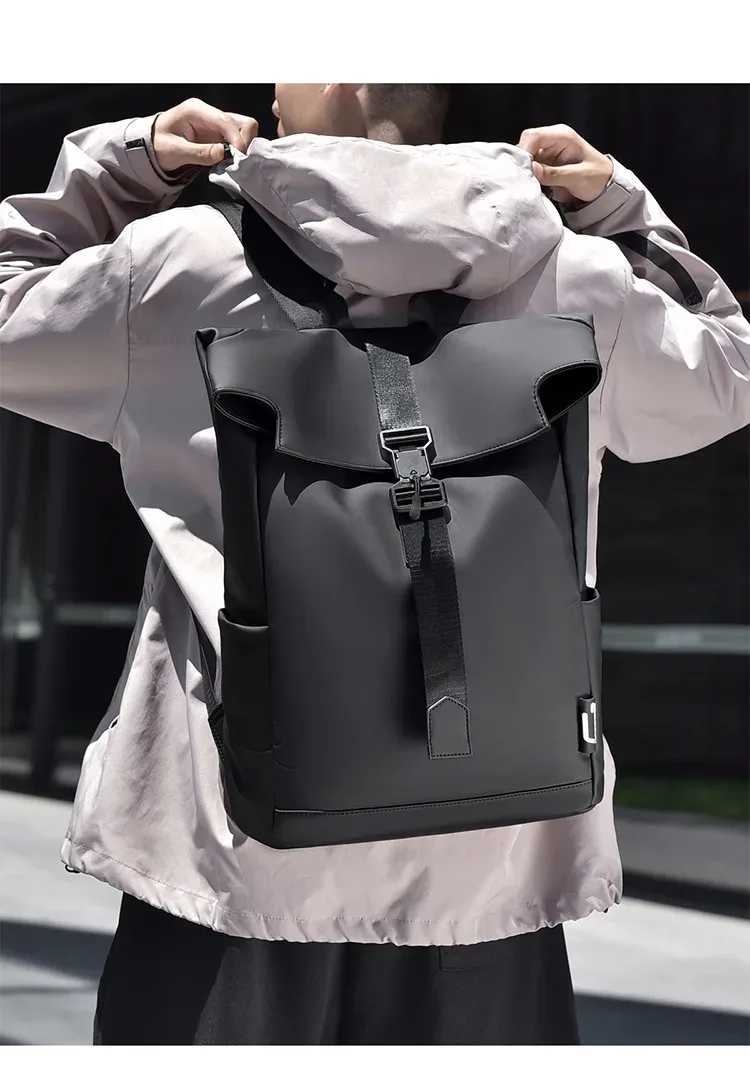 nouveau sac à dos pour homme avec fermeture magnétique, sac à dos décontracté pour les voyages en plein air, sac à dos multifonctionnel de grande capacité pour ordinateur