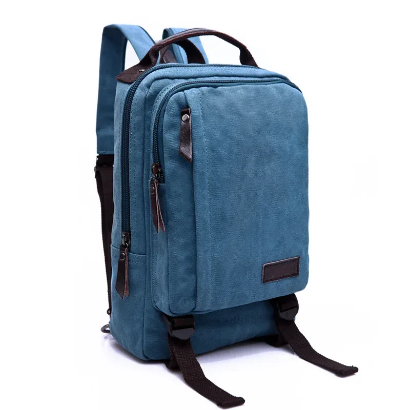 sac à dos carré pour hommes, sac à double épaule, paquet en toile, de haute qualité, pratique, résistant à l'usure, étanche, petite taille